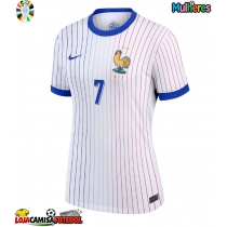 Camisa de Futebol França Antoine Griezmann #7 Equipamento Secundário Mulheres Europeu 2024 Manga Curta